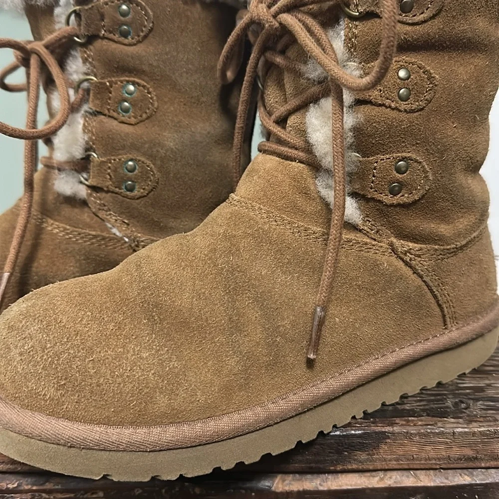 UGG Kids Sophy Shearling Boots - Chestnut